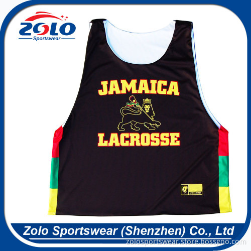 Cheap Customized Sublimation Reversible Lacrosse Pinnies For Men